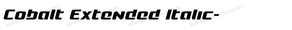 Cobalt Extended Italic字体转换
